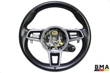 Porsche 982 718 Cayman Boxster Black Leather Steering Wheel 2017 - 2024 Oem