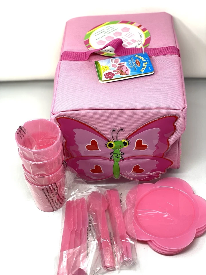 Melissa & Doug Sunny Patch Bella Butterfly Picnic Set 20 Piezas Cesta NUEVO Foto 2 de 3
