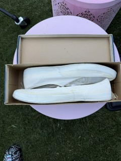 Converse Comfort Cushion Arch Canvas White Deck Shoes 10.5 DEADSTOCK NOS