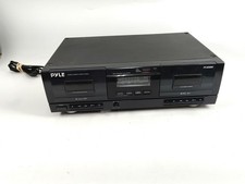 Pyle PT659DU Dual Stereo Dual Stereo Cassette Player  Recorder - Black