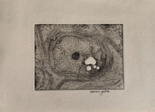 DOMINIQUE GAUTIER (1951-2018) BEAUTIFUL ETCHING ABSTRACT COMPOSITION 1990 (11)