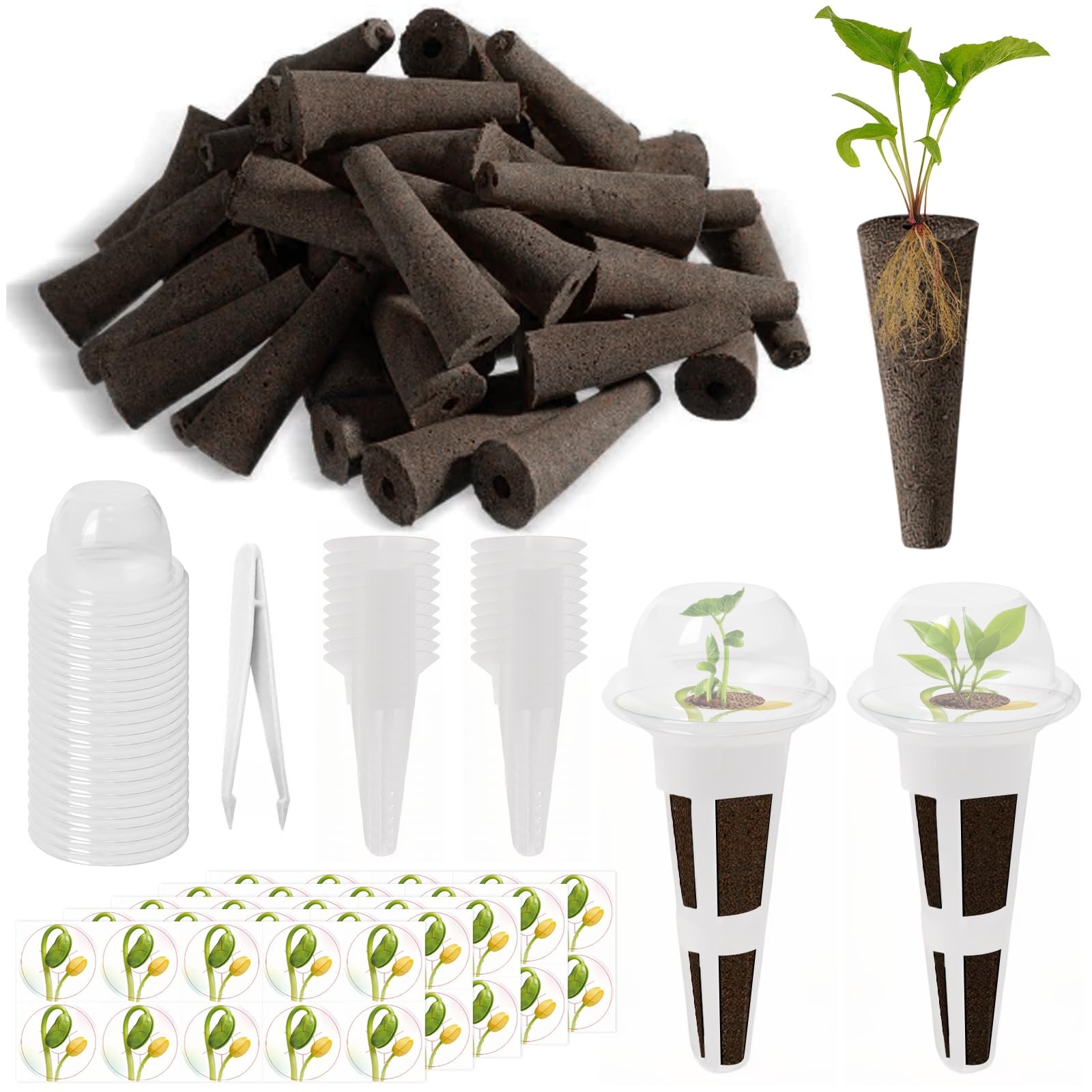 Kit hydroponique de 146 accessoires pour éviter la moisissure des semis en potager intérieur