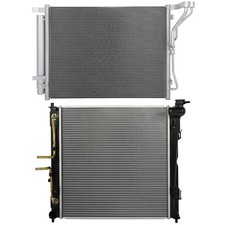 Aluminum Radiator & AC Condenser Cooling Kit For 2011-2014 Hyundai Sonata