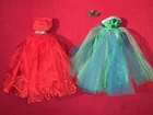 Vintage Barbie Lot Senior Prom And Junior Prom Dresses Nice! Green Shoes