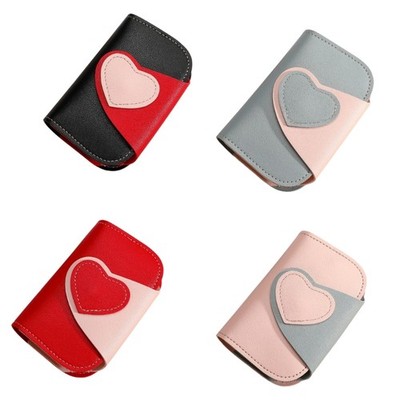 Unique Love Themed Key Wallet with Multiple Hooks Waterproof PU Construction