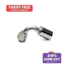 Vintage Air 35832-VUG, One Cadmium Aluminum | Steel -8 90 Degree Fitting Perform