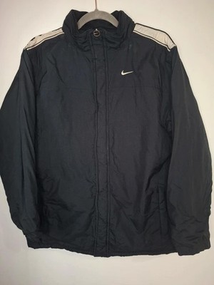 Vintage Nike gefütterte Jacke schwarz Alter 13-15 90er Y2K wattierter Mantel 444