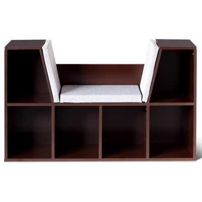 Topbuy Storage Cabinet Kids Bookcase Multi-Functional Display Shelf With 6 Cubby
