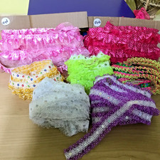 ruffles and glitter different size and style lace trim ribbon 25 yards