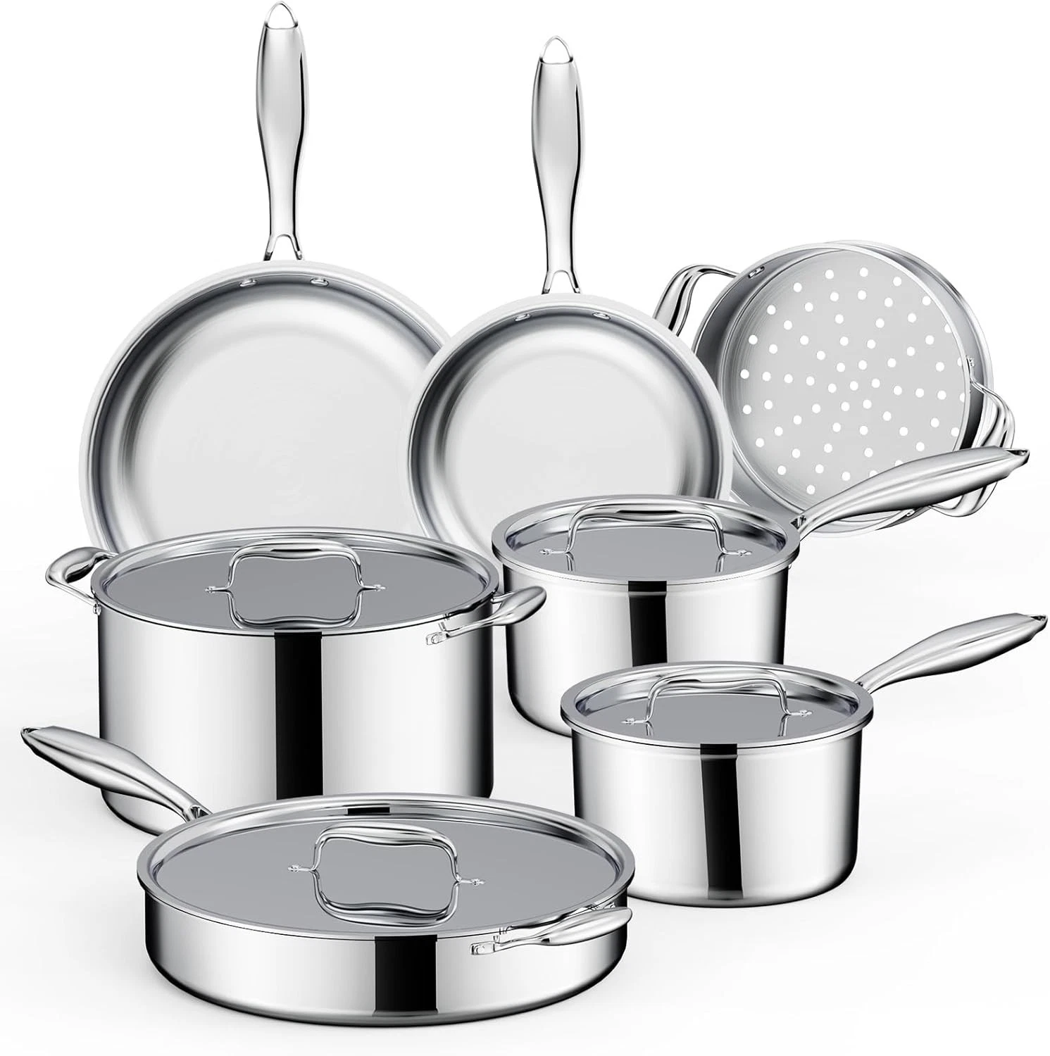 EWFEN - 11-Piece Stainless Steel Cookware Set
Opens in a new window or tab