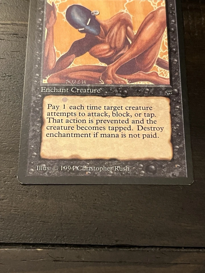 Magic MTG Legends Imprison Excellent LP  Banned DISAVOWED CARD 1994 - Image 3 of 4
