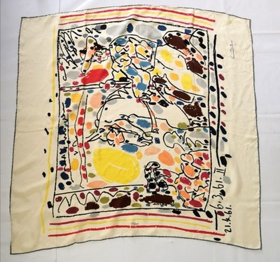 Vintage Picasso Silk Scarf. Used in good condition. 100% silk. 90cm*90cm