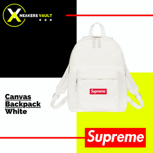 Supreme Canvas Backpack White Supreme Canvas Backpack white
