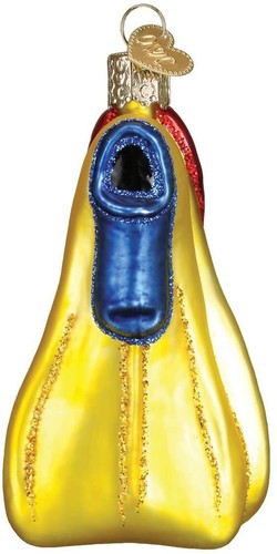 Old World Weihnachten SCHWIMMEN FLOSSEN (44108) Glasornament mit OWC-Box - Bild 2 von 3