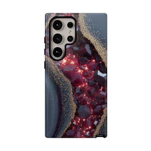 Ruby Geode Gray Marble Crystal - Phone Ink Case for iPhone, Galaxy, Pixel - 第 222/281 張圖片