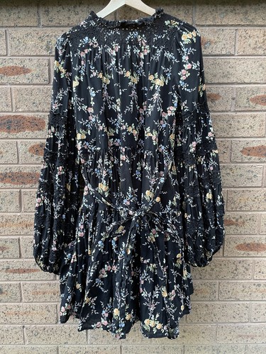 Designer byTiMo Women's Long Sleeve Floral Design 100% Cotton Dress - Picture 9 of 17