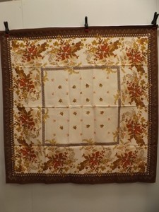 tablecloth unused harvest leaves cotton square season fall colors
