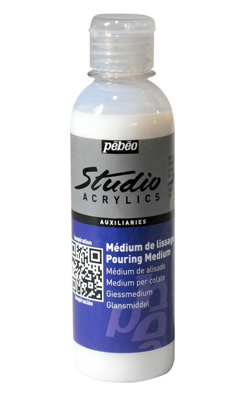 Acrylic Pouring Medium Pebeo Studio Glossy Fluid 250ml Bottle - Image 5