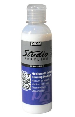 Pebeo Studio Acryl Pouring Medium 250ml Flasche Klar Mix mit Farbe 524550