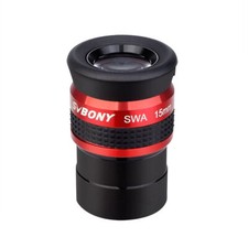 SVBONY SV154 Telescope Eyepiece 1.25 inch 70 Degree 15mm SWA w/Twist-Up Eyecups