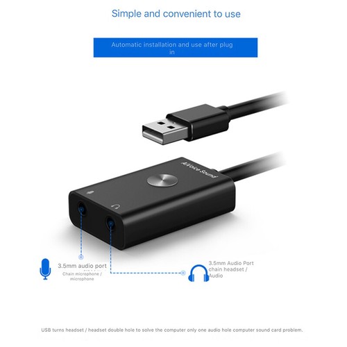 3.5mm Jack Sound Card Adapter Input AI Smart Voice to Text Translator Search - Photo 5/9