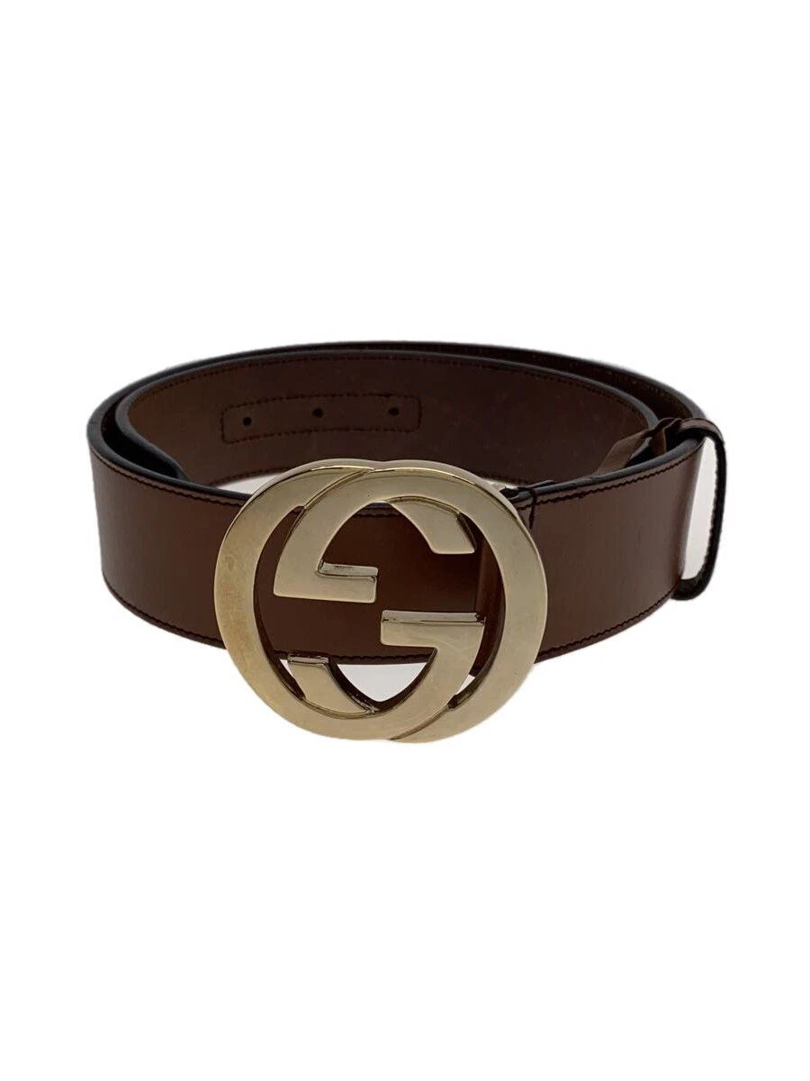 Ceinture GUCCI cuir marron homme 114876 214351 Occasion