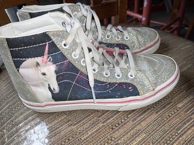 High Top Tyco Sequin Sneakers Vans Sneaker Kids Size Unicorn High