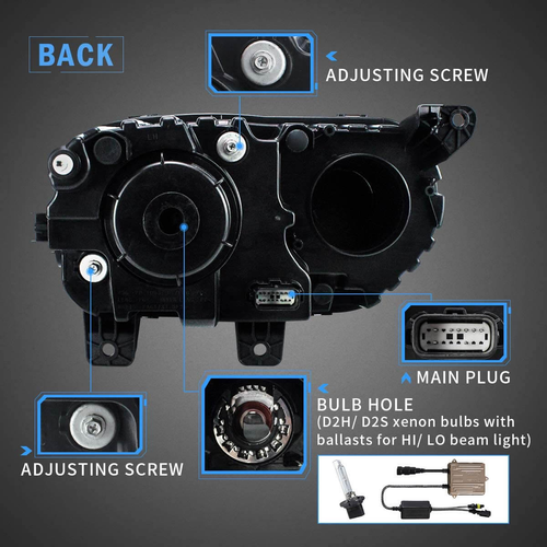 Par de faros delanteros LED y DRL para Dodge Challenger SE 2015-2021 cupé R/T - Imagen 7 de 12