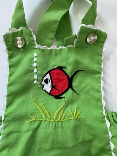 Vintage Retro Fish Appliqué Romper Children’s - Size 1 - Bild 4 von 7