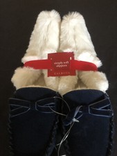 Talbots Simply Soft Slippers Navy Sz 9 NWT Gorgeous