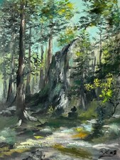 Dipinto Ad Olio Nel Weißenbachtal "La Pietra Alta" Austria? 2008 40 X 30 Nr. 321