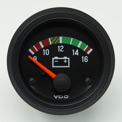 VDO Voltmeter Cockpit International Spannungsanzeige Instrument 12 Volt 52mm