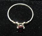 Southwest Sterling Silver Silver Red Stone KBR STER Size 7 — photo 2