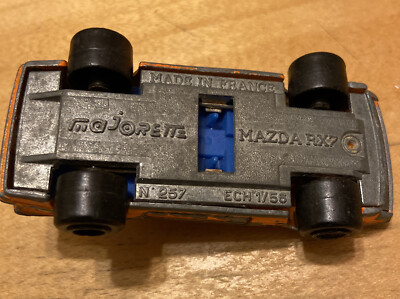 Vintage Majorette Mazda RX-7 N.257 France Orange Doors Open Rare