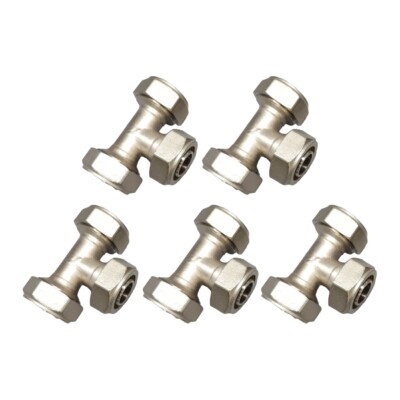5 pcs Compressed Air Piping 3/4'' Tee M8011 Fitting Connector for MaxLINE