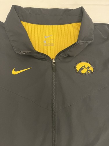 2021 Nike Dri Fit Iowa Hawkeyes Football Men's Lg Black On Field Full Zip - Picture 5 of 16