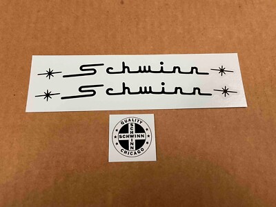 Schwinn Stingray Black Top Tube & Seat Tube Water Transfer