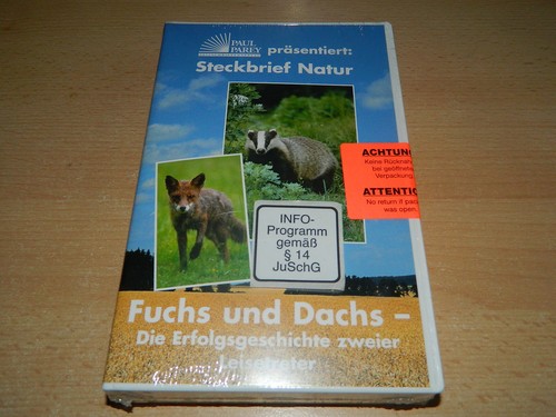 Paul Parey präsentiert: Steckbrief natur - Fuchs und Dachs - VHS - NEU - 第 1/1 張圖片