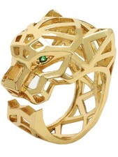 14K Gold Open 3D Mesh Leopard Head Ring  Stylish Personalised Ladies Jewelle...