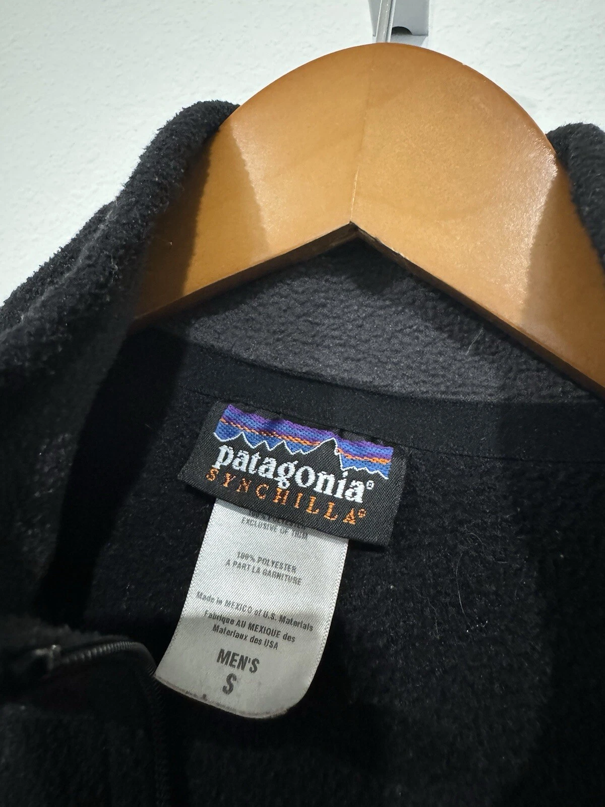 patagonia fleece synchilla pullover half zip pockets jacket