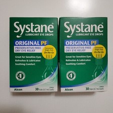 Systane Original PF Lubricant Eye Drops 30 Vials Each x2 Exp 09/2026 