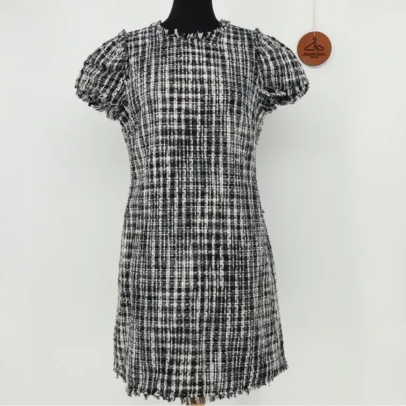 Kate Spade Flutter Sleeve Tweed Dress NWT Size 10 349