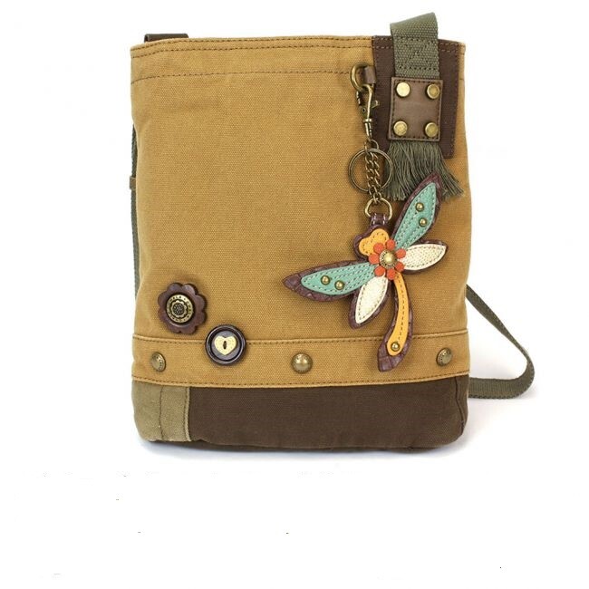 CHALA Canvas Crossbody Messenger Bag For Women - Dark Brown, Adjustable Strap, Multiple Pockets, Vintage Style - View #9