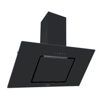 Cookology Angled Cooker Hood 90cm Chimney Extractor - Black Glass VER905BK/A++