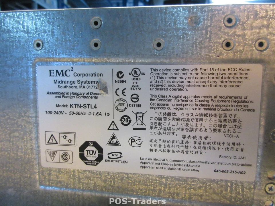 EMC CLARiiON Dell 4GB 15-Bay Hard Drive Storage Array KTN-STL4 CX TR651 EX HDD - Bild 4 von 4