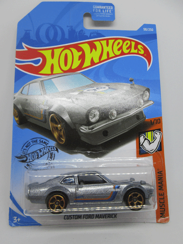 2019 Hot Wheels - Muscle Mania - Custom Ford Maverick - Silver - #1/10 - #98/250