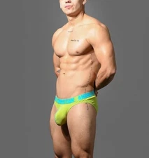 New Men's Sexy Andrew Christian Almost Naked Happy Brief w/Contoured Pouch -Gay