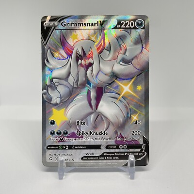 grimmsnarl v pokemon card value Grimmsnarl V SV116/SV122 Shiny Holo Rare Pokemon Shining Fates NM