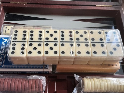 Vintage Reisespiele, Draughts Schach Dominosteine Backgammon Cribbage, alle versiegelt. - Bild 19 von 23