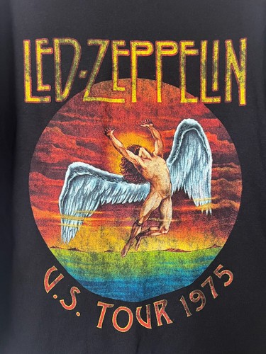LED ZEPPELIN MENS 1975 US TOUR T SHIRT SIZE XL **SEE DESCRIPTION**